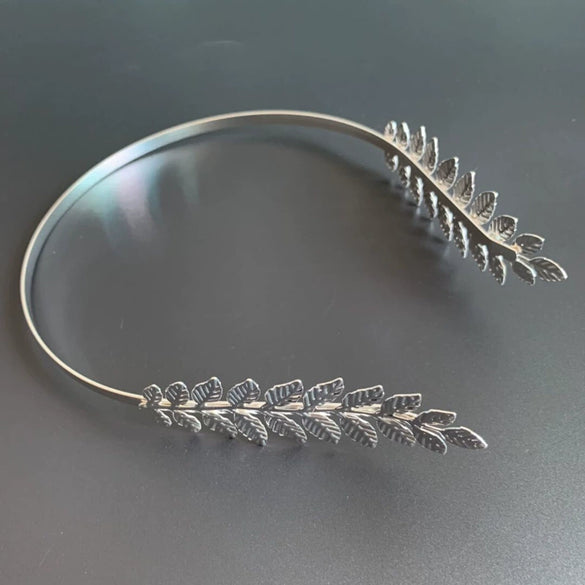 Wholesale Metal Leaf Baroque Headband Electroplated Hair Accessories For Bridal And Unisex Use