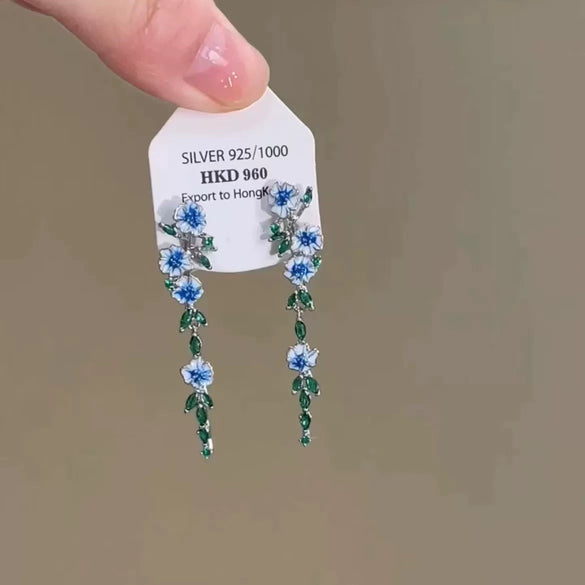 Wholesale Metal Little Fresh Animal And Flower Cut Out Ear Hook Earrings For Women With Electroplating