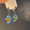 Wholesale Metal Little Fresh Animal And Flower Cut Out Ear Hook Earrings For Women With Electroplating