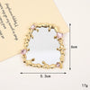 Wholesale Metal Love Butterfly Square Makeup Mirror Accessories With Electroplating For Women In Y2k Style And Irregular Shape