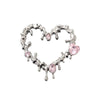 Wholesale Metal Love Butterfly Square Makeup Mirror Accessories With Electroplating For Women In Y2k Style And Irregular Shape