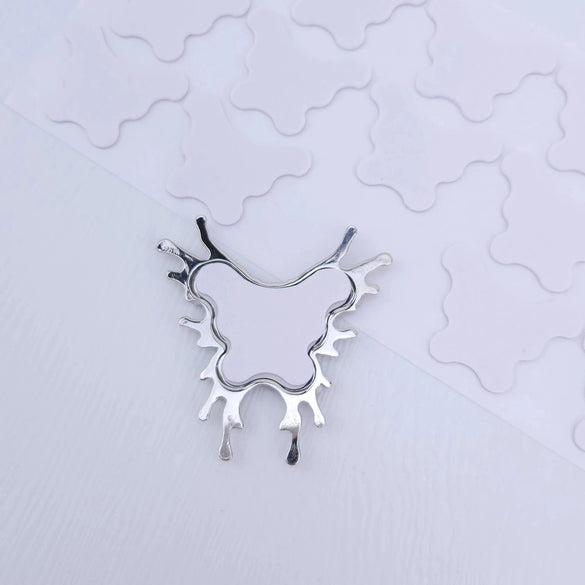 Wholesale Metal Love Butterfly Square Makeup Mirror Accessories With Electroplating For Women In Y2k Style And Irregular Shape