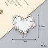 Wholesale Metal Love Butterfly Square Makeup Mirror Accessories With Electroplating For Women In Y2k Style And Irregular Shape