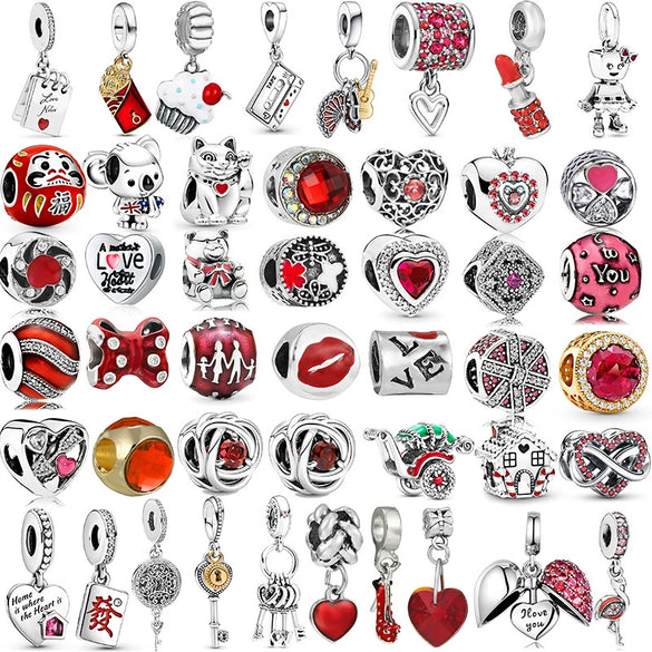 Wholesale Metal Love Pendant Unicorn Beaded Bracelet With Electroplating And Totem Pattern
