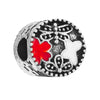 Wholesale Metal Love Pendant Unicorn Beaded Bracelet With Electroplating And Totem Pattern