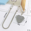Wholesale Metal Love Shape Doublesided Mirror Pendant Electroplated Portable Chain Folding Cosmetic Mirror Dropresistant Mobile Phone Case Accessories