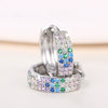Wholesale Metal Microinlaid Zircon Women's Earrings Copper Geometric Style