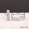 Wholesale Metal Microinlaid Zirconia Leaf Geometric Earrings For Women Copper Elegant Jewelry