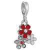 Wholesale Metal Minimalist Fourleaf Clover Totem Diamondencrusted Spring Flower Pendant Diy Bracelet Accessories With Electroplating