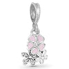 Wholesale Metal Minimalist Fourleaf Clover Totem Diamondencrusted Spring Flower Pendant Diy Bracelet Accessories With Electroplating
