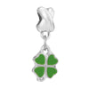 Wholesale Metal Minimalist Fourleaf Clover Totem Diamondencrusted Spring Flower Pendant Diy Bracelet Accessories With Electroplating