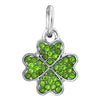 Wholesale Metal Minimalist Fourleaf Clover Totem Diamondencrusted Spring Flower Pendant Diy Bracelet Accessories With Electroplating