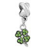 Wholesale Metal Minimalist Fourleaf Clover Totem Diamondencrusted Spring Flower Pendant Diy Bracelet Accessories With Electroplating
