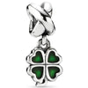 Wholesale Metal Minimalist Fourleaf Clover Totem Diamondencrusted Spring Flower Pendant Diy Bracelet Accessories With Electroplating