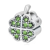 Wholesale Metal Minimalist Fourleaf Clover Totem Diamondencrusted Spring Flower Pendant Diy Bracelet Accessories With Electroplating