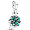 Wholesale Metal Minimalist Fourleaf Clover Totem Diamondencrusted Spring Flower Pendant Diy Bracelet Accessories With Electroplating