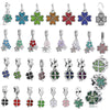 Wholesale Metal Minimalist Fourleaf Clover Totem Diamondencrusted Spring Flower Pendant Diy Bracelet Accessories With Electroplating