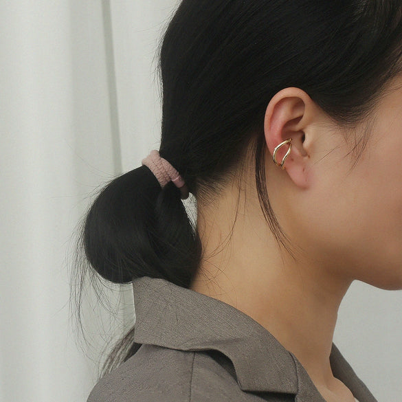 Wholesale Metal Minimalist Twisted Geometric Electroplated Women's Ear Clips