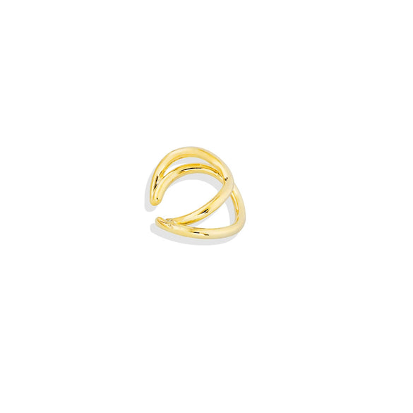 Wholesale Metal Minimalist Twisted Geometric Electroplated Women's Ear Clips