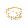 Wholesale Metal Multi Layer Geometric Spiral Arm Ring And Arm Bracelet With Exaggerated Design