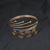Wholesale Metal Multi Layer Geometric Spiral Arm Ring And Arm Bracelet With Exaggerated Design
