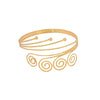 Wholesale Metal Multi Layer Geometric Spiral Arm Ring And Arm Bracelet With Exaggerated Design