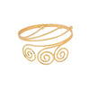 Wholesale Metal Multi Layer Geometric Spiral Arm Ring And Arm Bracelet With Exaggerated Design