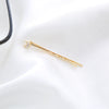 Wholesale Metal Natural Geometric Style Electroplated Women's Pearl Side Hair Clip Hair Accessory
