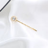 Wholesale Metal Natural Geometric Style Electroplated Women's Pearl Side Hair Clip Hair Accessory