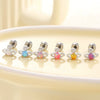 Wholesale Metal Opal Saturn Ear Nails With Geometric Pattern For Women