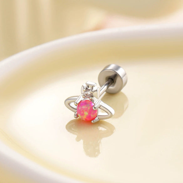 Wholesale Metal Opal Saturn Ear Nails With Geometric Pattern For Women