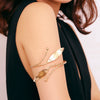 Wholesale Metal Open Arm Ring And Bracelet Baroque Style Geometric Electroplated Iron