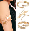 Wholesale Metal Open Arm Ring And Bracelet Baroque Style Geometric Electroplated Iron