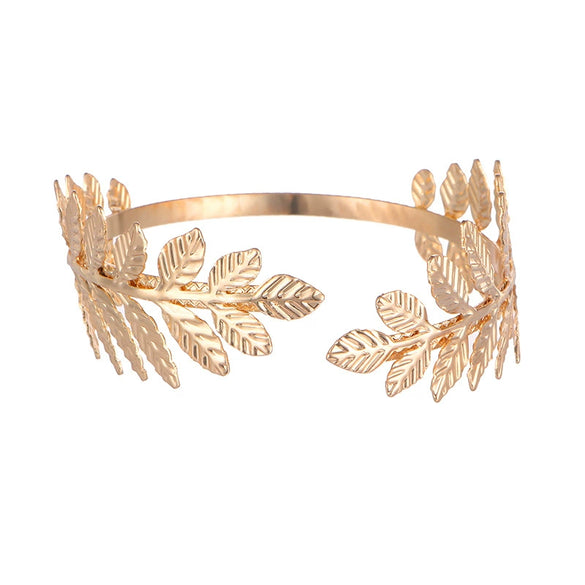Wholesale Metal Open Bracelet Arm Ring Arm Belt Geometric Style Iron Electroplated Leaves Sun Ornament For Women And Men