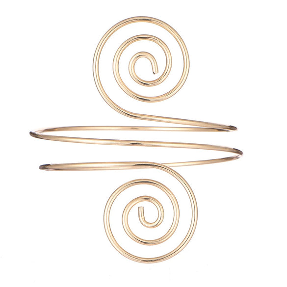 Wholesale Metal Open Multi Layer Arm Ring And Bracelet With Geometric Style And Electroplating Treatment