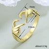 Wholesale Metal Open Ring For Women Heart Shape Copper Electroplated Retro Style