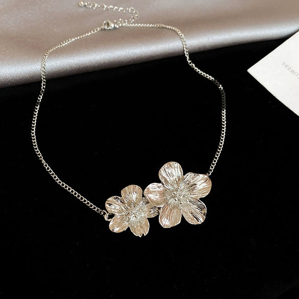 Wholesale Metal Oval Earrings And Necklace Set With Cross Crown Roman Numerals Pattern For Women Electroplated Light Luxury Style Clavicle Chain