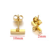 Wholesale Metal Oval Fan Diy Earrings With Vacuum Color Retention And Electroplating Waterproof Jewelry Pendant Earrings