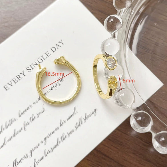 Wholesale Metal Pearl Ring Electroplated Irregular Torus Diy Handmade
