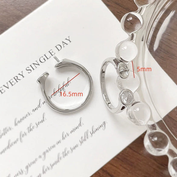 Wholesale Metal Pearl Ring Electroplated Irregular Torus Diy Handmade