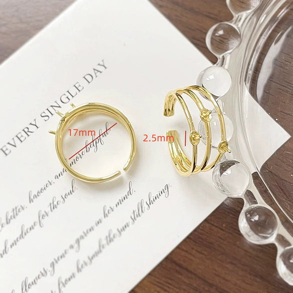 Wholesale Metal Pearl Ring Electroplated Irregular Torus Diy Handmade