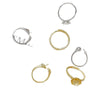 Wholesale Metal Pearl Ring Electroplated Irregular Torus Diy Handmade