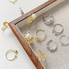 Wholesale Metal Pearl Ring Electroplated Irregular Torus Diy Handmade
