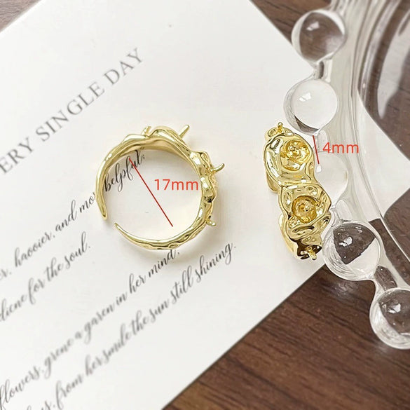 Wholesale Metal Pearl Ring Electroplated Irregular Torus Diy Handmade