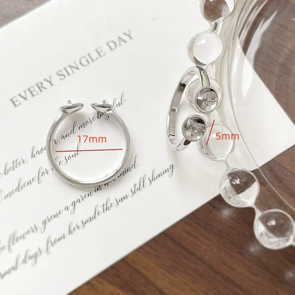 Wholesale Metal Pearl Ring Electroplated Irregular Torus Diy Handmade