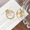 Wholesale Metal Pearl Ring Electroplated Irregular Torus Diy Handmade