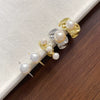 Wholesale Metal Pearl Ring Electroplated Irregular Torus Diy Handmade