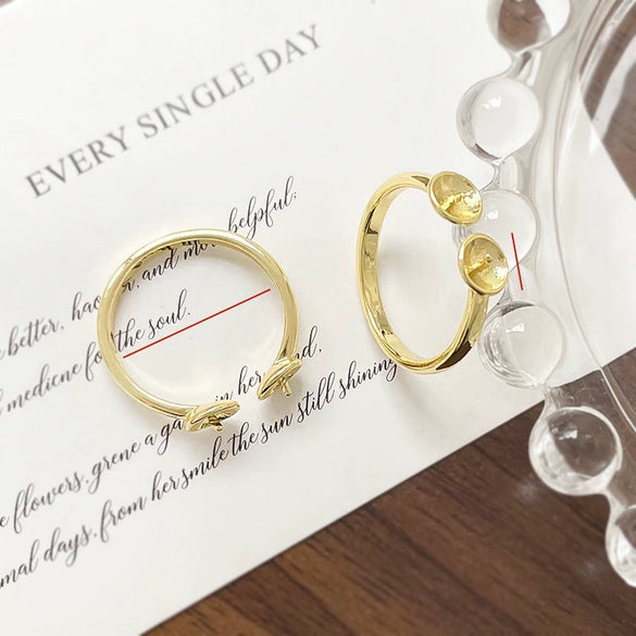 Wholesale Metal Pearl Ring Electroplated Irregular Torus Diy Handmade