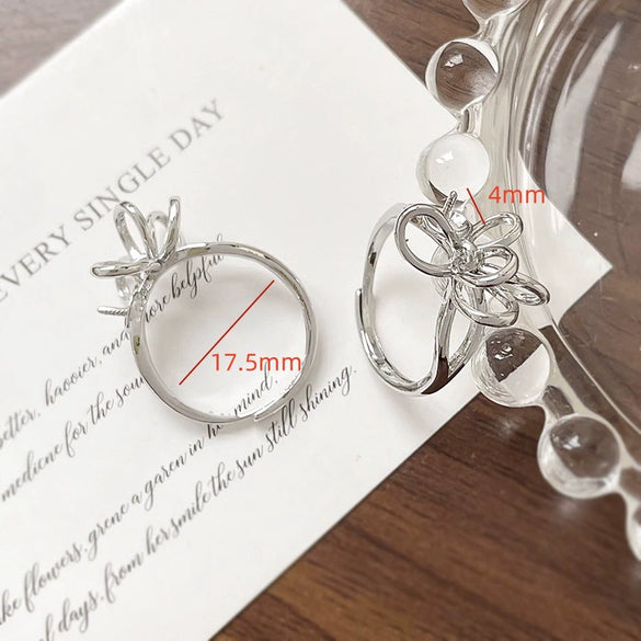 Wholesale Metal Pearl Ring Electroplated Irregular Torus Diy Handmade