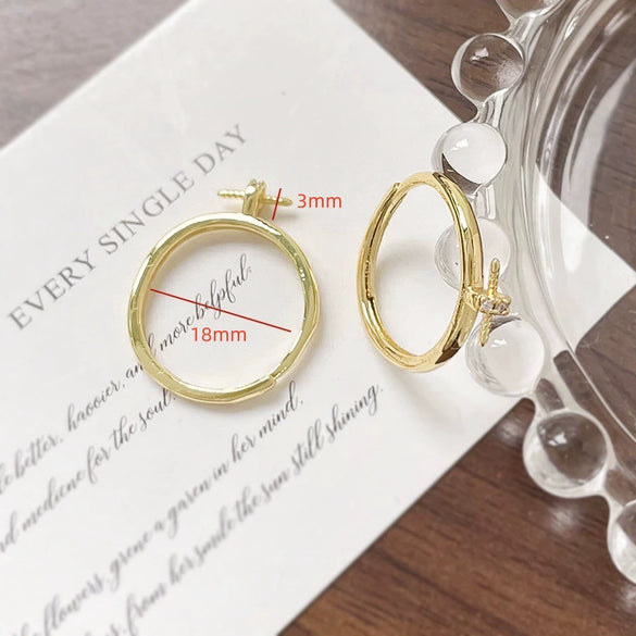 Wholesale Metal Pearl Ring Electroplated Irregular Torus Diy Handmade